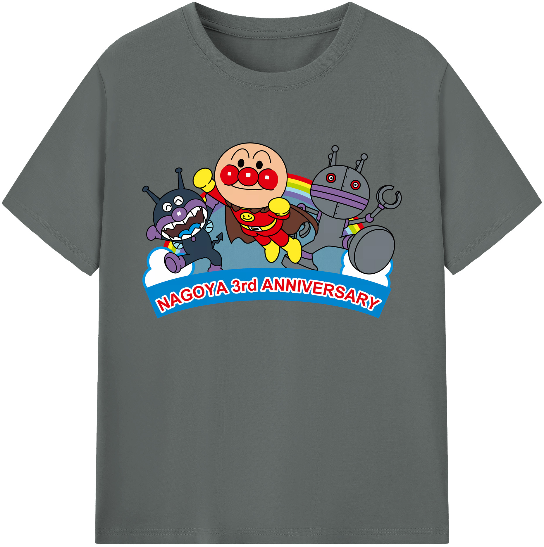 （画像用） アンパンマン Anpanman 綿100％ メンズ半袖Tシャツ｜肌触りやわらか＆通気性